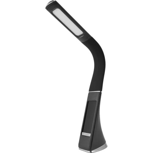 LED Desk Lamp,Dimmable Eye-Caring Table Lamp with Calendar Thermometer Time & Alarm Clock,3 Mode 5 Level, Press Control