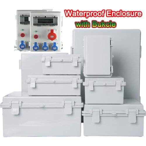 Waterproof Buckle Power Project box ABS plastic electric control box wire connection cable junction box Instrument Enclosure