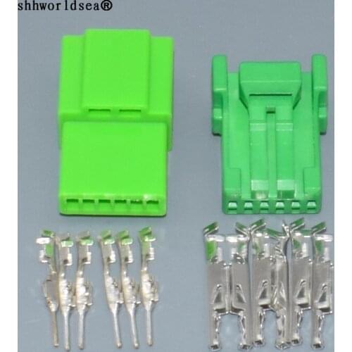 Worldgolden 6pin auto 1.2mm male female plastic housing plug auto wiring harness unsealed cable connector IL-AG5-6S-S3C1