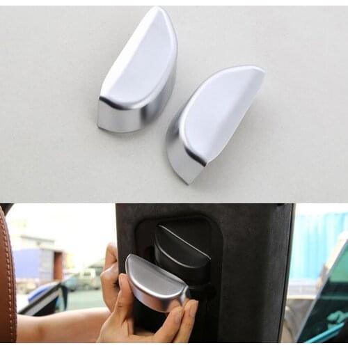 YAQUICKA 2Pcs Auto Car Front Seat Safety Belt Decoration Cover Trim For Maserati LEVANTE 2016 ABS