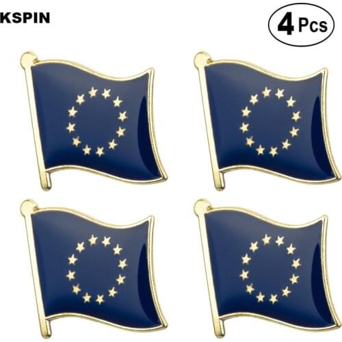 European Union flag Pin Lapel Pin Badge Brooch Icons 4pcs