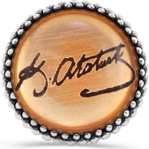 Yellow Floor Via Ataturk Signed 925 K Silver Badge