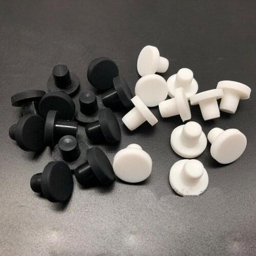 10pcs Black/White Silicone Rubber Sealing Plug 9mm~19mm Waterproof Hole Plug Blanking End Caps Pipe Tube Inserts Plugs Bungs