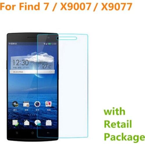 2.5D Tempered Glass For OPPO Find 7 High Quality Protective Film Explosion-proof Screen Protector for X9077 X9007