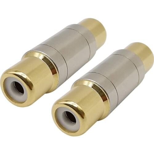 2Pcs RCA Connector Gold Plated Straight RCA Female Jack Adapter RCA audio connector RCA adapter for audio,video