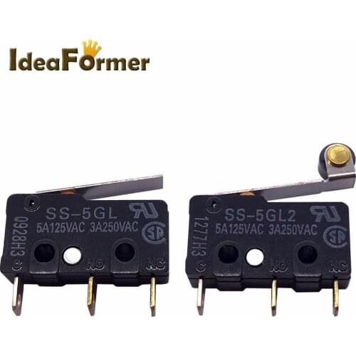 5/10pcs 3D Printer part Ultimaker Limit Micro Switch OMRON SS-5GL/5GL2 5A 125V 1.47N Mouse Button Fretting Part Copper wholesale