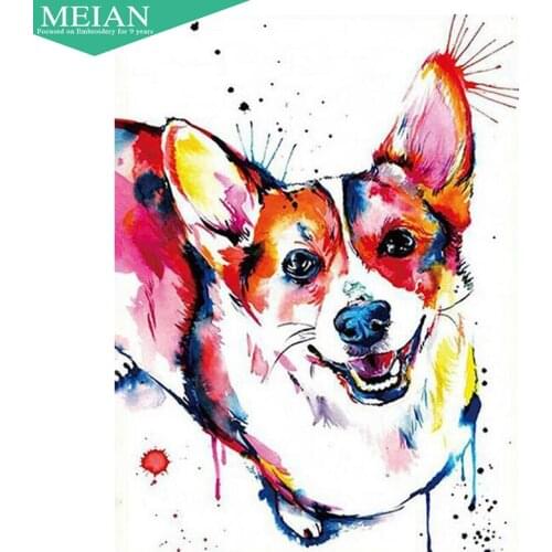 5d Diy Cross stitch Diamond Painting Welsh Corgi Dog Cute Full round drill painting mosaic diamond Embroidery home decor