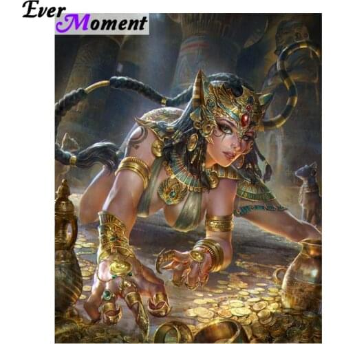 Ever Moment Fantasy Rich Cat Girl Catching Gold Wealth Diamond Painting Diamond Embroidery Cross Stitch DIY Wall Painting ASF855