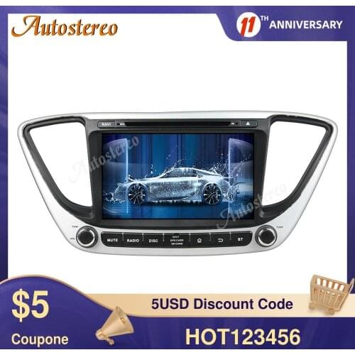 For Hyundai Verna 2016-2019 PX6 Android 10.0 MAX 64GB Car DVD Multimedia Player Radio Tape Recorder GPS Navigation Head Unit DSP