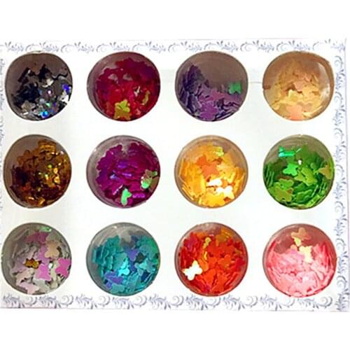 Nail Art Confetti Glitter Sets Decoration Butterfly Shape Party Sequins Nail Flakies Paillette Flakes Decor Makeup Accessories