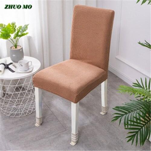 New 6pcs Dining Chair Cover Simple Spandex Elastic Chair Slipcover Case for Chairs home Stretch Christmas Chair Cover Wedding