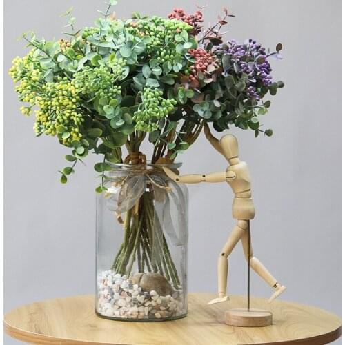 Indoor Furnishings Simulation Plant Flowers Ins Simulation Eucalyptus Holding Flowers Wedding Simulation Flowers