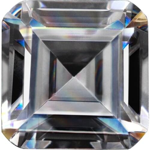 Asscher Cut Square Shape Loose CZ Stone 4-10mm AAAAA White Synthetic Gems Cubic Zirconia Stones For Jewelry