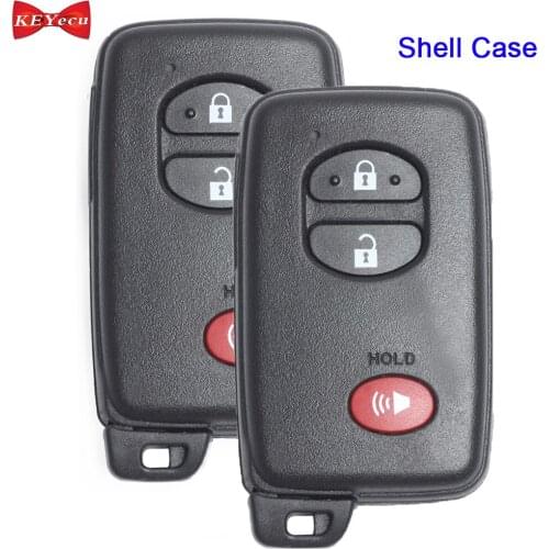KEYECU 2pcs for Toyota 4Runner Land Cruiser Prius C Prius V Highlander Venza Remote Key Shell Case HYQ14AAB HYQ14ACX HYQ14AEM