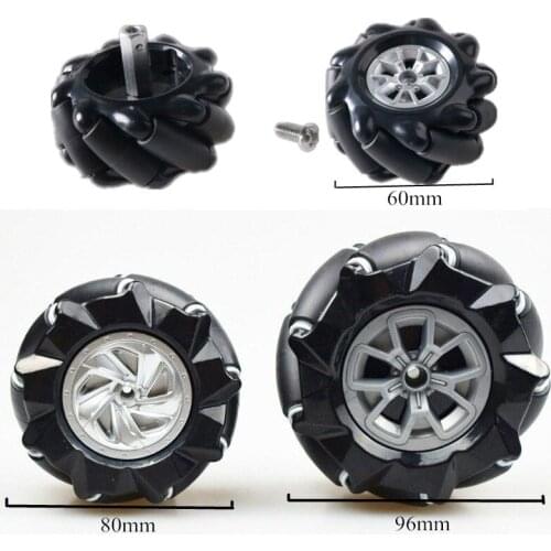 5/10/15KG Load 60/80/96mm Omni Mecanum Wheel with 4/6mm DC/ TT for Arduino Raspberry Pi DIY STEM Robot Car Chassis Toy Parts