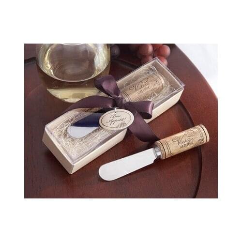 European style creative commemorative small gift wedding gift business gift fair stainless steel wood handle butter knife