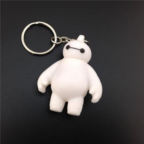 Top Quality big hero figure baymax keychain keyring Key Holder Gifts