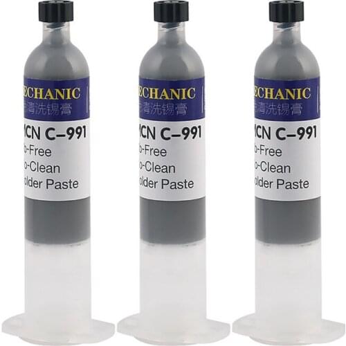 MECHANIC Original C991 Lead-Free Solder Tin Paste 183C Melting Point Sn63/Bi35/Ag1 Welding Flux Cream BGA LED Rework Repair Tool
