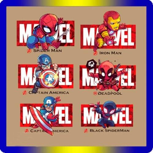 Disney Spiderman Patch Ironing Heat Transfer Parent-child Clothing Patch Diy Cold Torn Printing Stickers Decorative Accessories