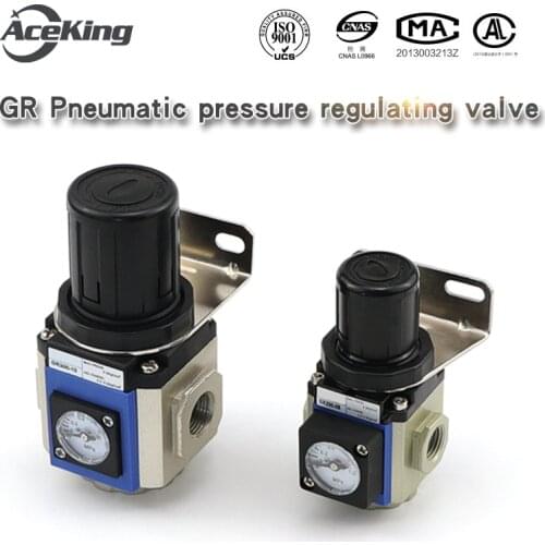 Pneumatic pressure regulating valve gr200-08 gr300-08 10 15 pressure reducing valve pressure gauge adjustable valve air source