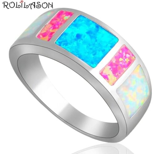 Amazing Color Fire Opal silver plated Ring USA Size #6#7#8#9 Fashion Jewelry Opal Jewelry Prom party Best gift *OR609