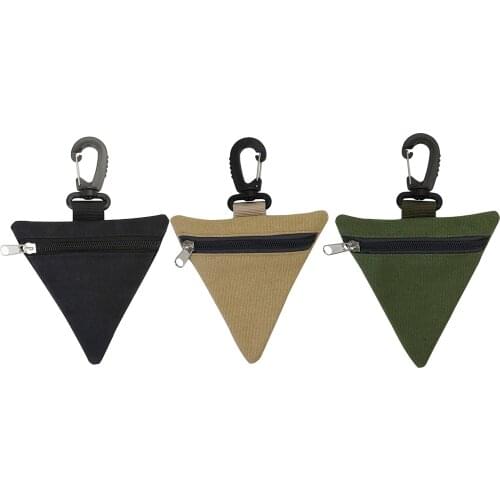 Durable Molle Pouch Keys Coins Triangle Wallet with Swivel Hook, Tactical Waist Bag Case Coin Purse Little Change Wallet