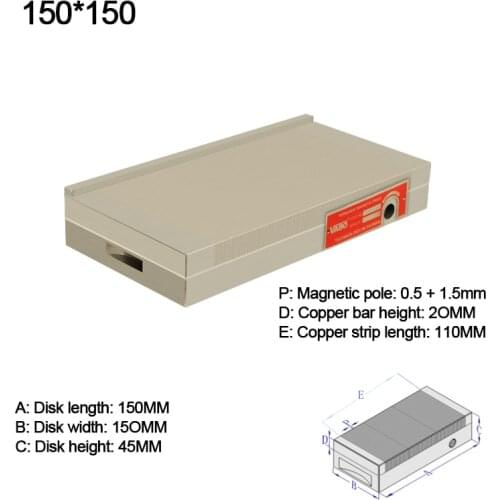 Surface Grinder Permanent Magnetic Chuck 125*250mm Grinding Disk Applicable To Grinding Machines And Other Processing