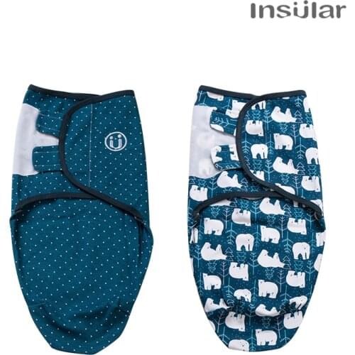 Insular 2 pcs Cotton Pattern Baby Sleeping Bag Girls And Boys Two Sizes Swaddle Infants Swaddling Blanket Stroller Sleeping Sack