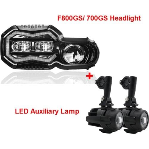 LED Headlight Halo And Auxiliary Fog Light For BMW F650/700/800GS F800ADV F800R