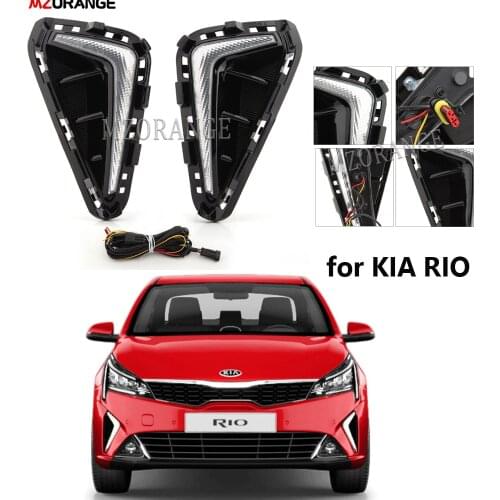 LED DRL foglights for Kia RIO 2021 Headlight headlights fog lights fog light daytime running lights covers frame