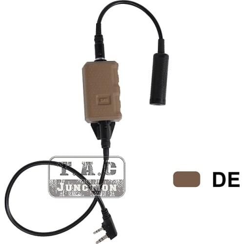 FCS Tactical Headset V20 PTT Comtac III RAC Radio Connector Standard KN6 to U174/U Adaptor For MTP3150 PD780 XTS KENWOOD DE