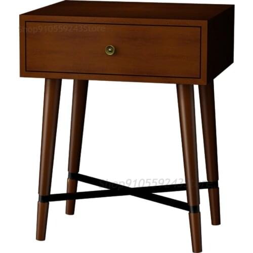 Solid Wood Corner Table Nordic Sofa Side Table Simple Mini Drawer Side Cabinet Light Luxury Bed Closed Cabinet Storage Side Tabl