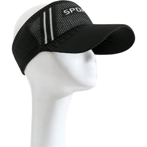 Outdoor sport visors hat caps top air breathable casual sun visor running hat cap for women men summer