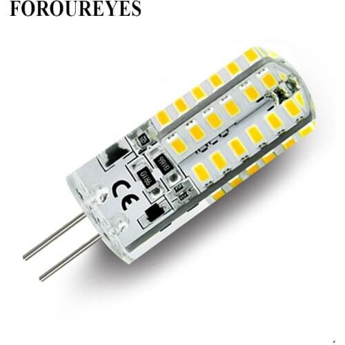 On sale 10pcs a lot G4 LED Lamp 12V 48 LEDS silicone Corn led Bulb crystal chandelier 3014SMD Spotlight White/Warm white Light