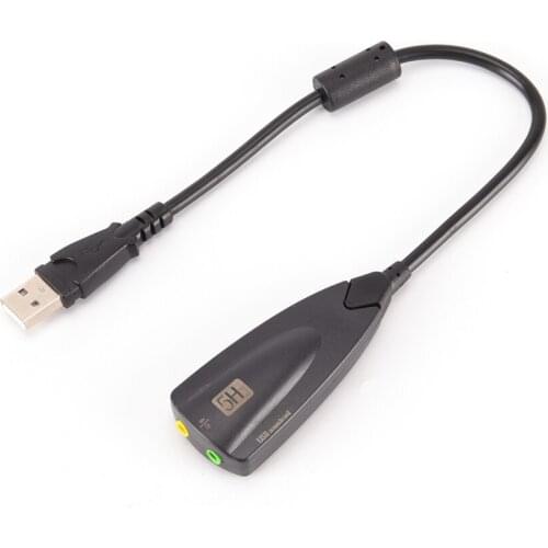 5H V2 7.1 External USB Sound Card Audio Adapter USB To 3D CH Virtual Channel Sound Track For Laptop PC