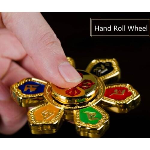 Thumb Turn Round Wheel Buddhism Supplies Tantra Crafts Alloy Material Crafts Automatic Rotation Six-word Mantra