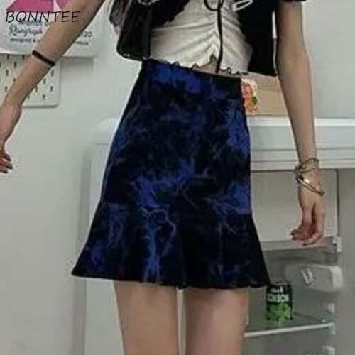 A-line Skirts Womens Mini High Waist Chic Streetwear Loose Korean Version Stylish Daily Summer Soft Female Retro All-match New