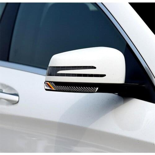 Car Outter Decoration Side Mirror Rearview Mirror Protection Cover Trim for Mercedes Benz C Class GLK GLE GLS GLA Carbon Fiber