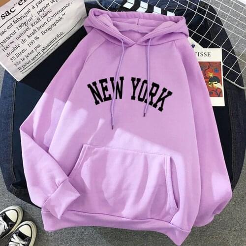 NEW Colors Sweatshirts winter Womens NEW YORK printing Hooded Female 2020 Thicken Warm Hoodies Lady Autumn Tops