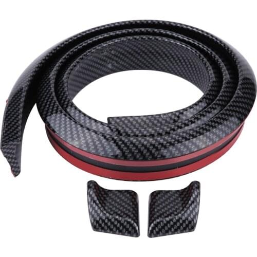 1.5m Carbon Fiber Car Rear Trunk Spoiler With Double Sided Self-Adhesive Tape Soft Rubber Trunk Spoiler Wing Lip Sticker