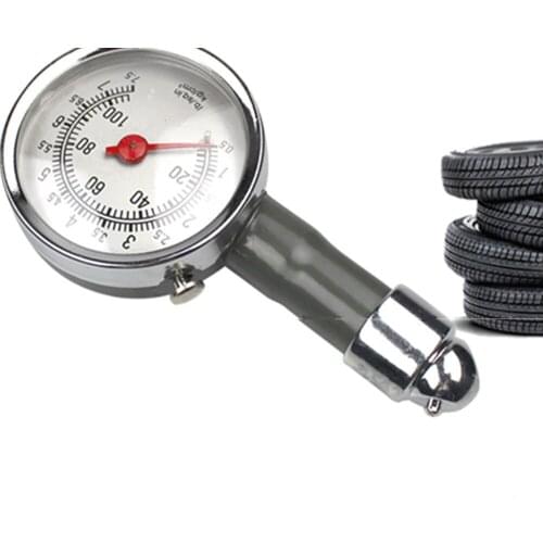 1pc Car Wheel Tire Air Pressure Gauge Meter Handle Mirror Shaped Vehicle Motorcycle Air Monitor System Manometer Pressure Tester