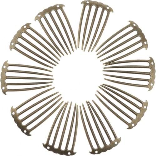 10x Teeth Comb Hair Clip -Hair Decor Hair Jewelry Vintage Bronze Blanks