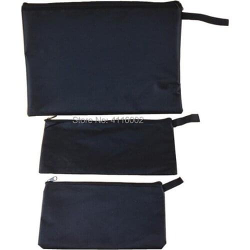 1000pcs 137*245mm Black Canvas Tools Set Bag Zipper Storage Instrument Case Pouch Waterproof Tool Case Portable