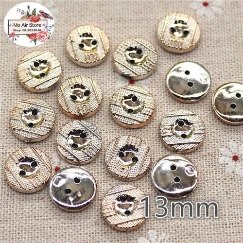 13mm 2-hole golden plastic button for shirt,sewing button,garment accessories