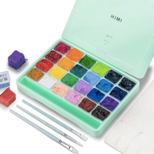 30ml Gouache Watercolor Paints Set Watercolor Drawing Tools Jelly Gouache Paint Art Supplies For Artist 18/24 Colors