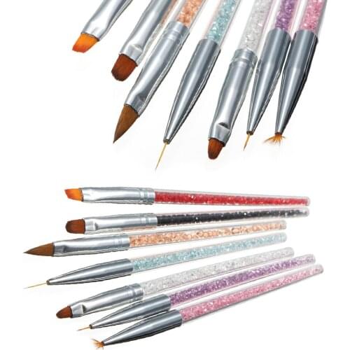 7pcs Manicure Set Nail Brush For Manicure Gel Brush For Nail Art Dotting Painting Nail Brush Acrylic Powder Carving Gel Brush