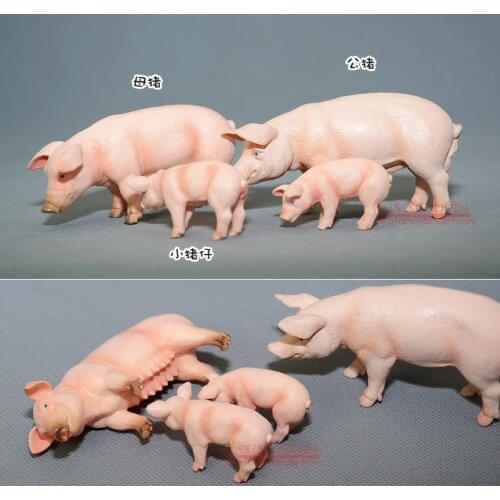 Animas! Solid animal model toy sow / boar / piglets workmanship favorites Decoration pig Action & Toy Figures