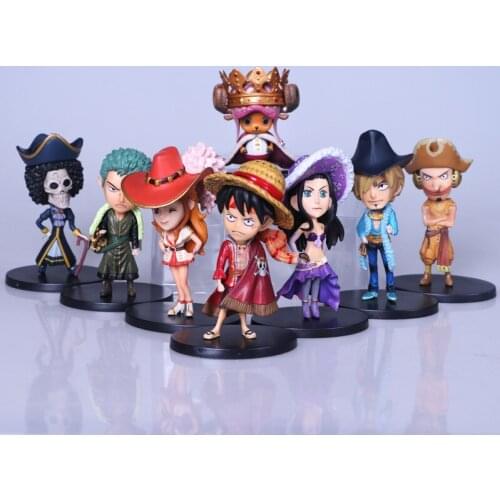 Anime new 9pcs/set one piece pvc action figure Luffy Zoro Sanji Nami Robin Usopp Chopper figure collection gift model toys