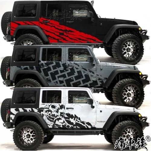 Car sticker pull flower body side decoration decoration stickers FOR Jeep Wrangler 4 door Jeep Renegade