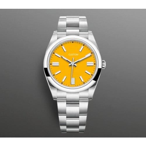 Brand New Luxury Watches Eta2813 Automatic Mechanical Sapphire Blue Yellow Stainless Steel Luminous Mens PERPETUAL Watch 41mm